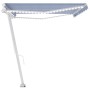 Toldo retráctil manual con LED azul y blanco 500x300 cm de vidaXL, Toldos - Ref: Foro24-3069581, Precio: 540,07 €, Descuento: %