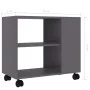 Mesa auxiliar de madera de ingeniería gris 70x35x55 cm de vidaXL, Mesas auxiliares - Ref: Foro24-802122, Precio: 34,88 €, Des...