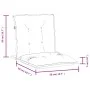 Cojines silla respaldo bajo 6 ud tela crema melange 100x50x7 cm de vidaXL, Cojines para sillas y sofás - Ref: Foro24-4002387,...