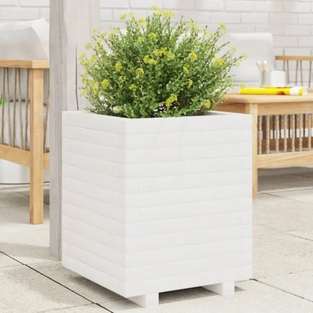 Jardinera madera maciza de pino blanco 40x40x49,5 cm de vidaXL, Maceteros y jardineras - Ref: Foro24-3282510, Precio: 110,63 ...