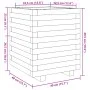 Jardinera madera maciza de pino blanco 40x40x49,5 cm de vidaXL, Maceteros y jardineras - Ref: Foro24-3282510, Precio: 110,63 ...