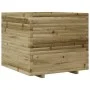 Jardinera de madera de pino impregnada 80x80x72 cm de vidaXL, Maceteros y jardineras - Ref: Foro24-3282628, Precio: 260,88 €,...