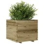 Jardinera de madera de pino impregnada 80x80x72 cm de vidaXL, Maceteros y jardineras - Ref: Foro24-3282628, Precio: 260,88 €,...