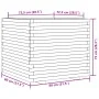 Jardinera de madera de pino impregnada 80x80x72 cm de vidaXL, Maceteros y jardineras - Ref: Foro24-3282628, Precio: 260,88 €,...