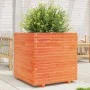 Jardinera madera maciza de pino marrón cera 70x70x72 cm de vidaXL, Maceteros y jardineras - Ref: Foro24-3282621, Precio: 254,...