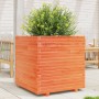 Jardinera madera maciza de pino marrón cera 70x70x72 cm de vidaXL, Maceteros y jardineras - Ref: Foro24-3282621, Precio: 257,...