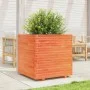 Jardinera madera maciza de pino marrón cera 70x70x72 cm de vidaXL, Maceteros y jardineras - Ref: Foro24-3282621, Precio: 254,...