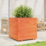 Jardinera madera maciza de pino marrón cera 70x70x72 cm de vidaXL, Maceteros y jardineras - Ref: Foro24-3282621, Precio: 257,...