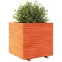 Jardinera madera maciza de pino marrón cera 70x70x72 cm de vidaXL, Maceteros y jardineras - Ref: Foro24-3282621, Precio: 254,...