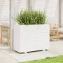 Jardinera de madera maciza de pino blanca 90x40x72 cm de vidaXL, Maceteros y jardineras - Ref: Foro24-3282635, Precio: 236,35...
