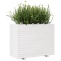 Jardinera de madera maciza de pino blanca 90x40x72 cm de vidaXL, Maceteros y jardineras - Ref: Foro24-3282635, Precio: 240,23...