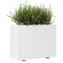 Jardinera de madera maciza de pino blanca 90x40x72 cm de vidaXL, Maceteros y jardineras - Ref: Foro24-3282635, Precio: 236,35...