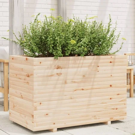 Jardinera de madera maciza de pino 110x60x72 cm de vidaXL, Maceteros y jardineras - Ref: Foro24-3282649, Precio: 259,02 €, De...