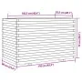 Jardinera de madera maciza de pino 110x60x72 cm de vidaXL, Maceteros y jardineras - Ref: Foro24-3282649, Precio: 259,02 €, De...