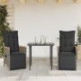 Sillones reclinable jardín y cojines 2 uds ratán sintético gris de vidaXL, Sillas de jardín - Ref: Foro24-365672, Precio: 267...