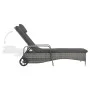 Tumbona con ruedas de ratán sintético gris antracita de vidaXL, Tumbonas - Ref: Foro24-49497, Precio: 242,02 €, Descuento: %