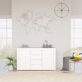 Aparador de madera de ingeniería gris brillante 120x36x69 cm de vidaXL, Aparadores - Ref: Foro24-801847, Precio: 138,90 €, De...