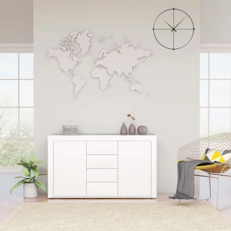 Aparador de madera de ingeniería gris brillante 120x36x69 cm de vidaXL, Aparadores - Ref: Foro24-801847, Precio: 137,13 €, De...