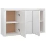 Aparador de madera de ingeniería gris brillante 120x36x69 cm de vidaXL, Aparadores - Ref: Foro24-801847, Precio: 137,13 €, De...
