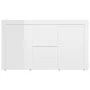Aparador de madera de ingeniería gris brillante 120x36x69 cm de vidaXL, Aparadores - Ref: Foro24-801847, Precio: 137,13 €, De...