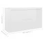 Aparador de madera de ingeniería gris brillante 120x36x69 cm de vidaXL, Aparadores - Ref: Foro24-801847, Precio: 137,13 €, De...