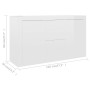Aparador de madera de ingeniería gris brillante 120x36x69 cm de vidaXL, Aparadores - Ref: Foro24-801847, Precio: 138,90 €, De...