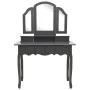 Schminktisch und Hocker aus grauem Paulownia-Holz, 100 x 40 x 146 cm von vidaXL, Schlafzimmerkommoden - Ref: Foro24-289325, P...