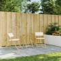 Sillas de bistró plegables con cojines 2 uds bambú blanco crema de vidaXL, Sillas de jardín - Ref: Foro24-365871, Precio: 128...