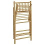 Sillas de bistró plegables con cojines 2 uds bambú blanco crema de vidaXL, Sillas de jardín - Ref: Foro24-365871, Precio: 128...