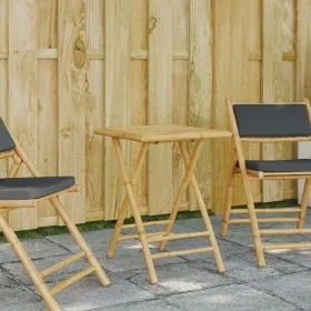 Mesa plegable de jardín de bambú 55x55x75 cm de vidaXL, Mesas de jardín - Ref: Foro24-365878, Precio: 64,02 €, Descuento: %
