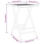 Mesa plegable de jardín de bambú 55x55x75 cm de vidaXL, Mesas de jardín - Ref: Foro24-365878, Precio: 64,60 €, Descuento: %