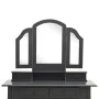 Schminktisch und Hocker aus grauem Paulownia-Holz, 100 x 40 x 146 cm von vidaXL, Schlafzimmerkommoden - Ref: Foro24-289325, P...