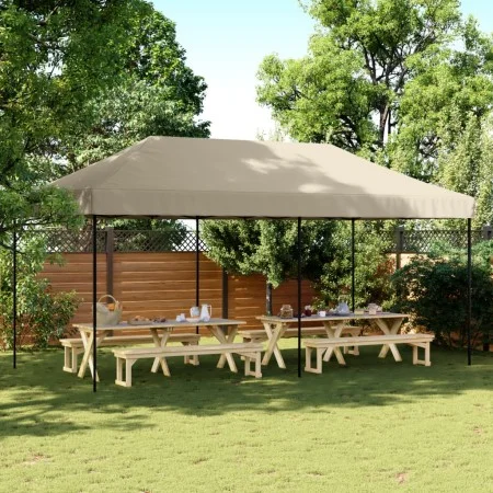 Tienda de fiesta plegable Pop-Up taupe 580x292x315 cm de vidaXL, Carpas y cenadores - Ref: Foro24-4004938, Precio: 169,58 €, ...