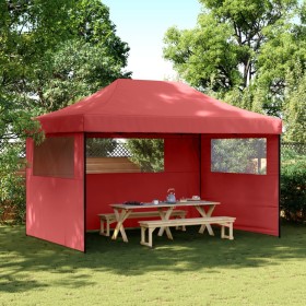 Tienda de fiesta plegable Pop-Up 3 paredes laterales burdeos de vidaXL, Carpas y cenadores - Ref: Foro24-4004971, Precio: 179...