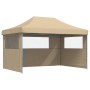 Tienda de fiesta plegable Pop-Up con 3 paredes laterales beige de vidaXL, Carpas y cenadores - Ref: Foro24-4004967, Precio: 1...