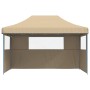 Tienda de fiesta plegable Pop-Up con 3 paredes laterales beige de vidaXL, Carpas y cenadores - Ref: Foro24-4004967, Precio: 1...