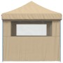 Tienda de fiesta plegable Pop-Up con 3 paredes laterales beige de vidaXL, Carpas y cenadores - Ref: Foro24-4004967, Precio: 1...