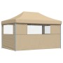Tienda de fiesta plegable Pop-Up con 3 paredes laterales beige de vidaXL, Carpas y cenadores - Ref: Foro24-4004967, Precio: 1...