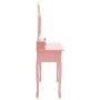 Set de tocador y taburete madera paulownia rosa 100x40x146 cm de vidaXL, Tocadores para dormitorios - Ref: Foro24-289323, Pre...