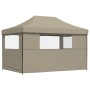 Tienda de fiesta plegable Pop-Up con 3 paredes laterales taupe de vidaXL, Carpas y cenadores - Ref: Foro24-4005018, Precio: 1...