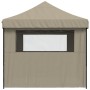 Tienda de fiesta plegable Pop-Up con 4 paredes laterales taupe de vidaXL, Carpas y cenadores - Ref: Foro24-4005026, Precio: 1...