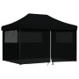 Tienda de fiesta plegable Pop-Up con 4 paredes laterales negra de vidaXL, Carpas y cenadores - Ref: Foro24-4005030, Precio: 2...