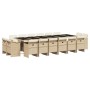 Set comedor de jardín 17 pzas con cojines ratán sintético beige de vidaXL, Conjuntos de jardín - Ref: Foro24-3277833, Precio:...