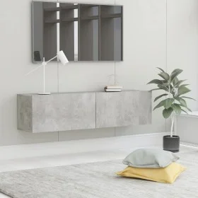 Mueble para TV madera contrachapada gris hormigón 120x30x30 cm de vidaXL, Muebles TV - Ref: Foro24-801494, Precio: 54,01 €, D...