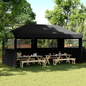 Tienda de fiesta plegable Pop-Up con 3 paredes laterales negra de vidaXL, Carpas y cenadores - Ref: Foro24-4004950, Precio: 1...