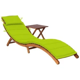 Gartenliege mit Tisch und Kissen massives Akazienholz von vidaXL, Liegen - Ref: Foro24-3061598, Preis: 187,76 €, Rabatt: %