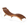 Tumbona de jardín con mesa y cojín madera maciza de acacia de vidaXL, Tumbonas - Ref: Foro24-3061598, Precio: 199,29 €, Descu...