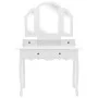 Dressing table set with white paulownia wood and stool, measuring 100x40x146cm. by vidaXL, Bedroom Dressers - Ref: Foro24-289...