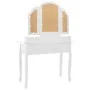 Dressing table set with white paulownia wood and stool, measuring 100x40x146cm. by vidaXL, Bedroom Dressers - Ref: Foro24-289...