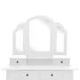 Dressing table set with white paulownia wood and stool, measuring 100x40x146cm. by vidaXL, Bedroom Dressers - Ref: Foro24-289...
